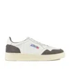 Autry 'medalist Low' White Low Top Sneakers With Side Logo Detail In Leather And Suede Man In White