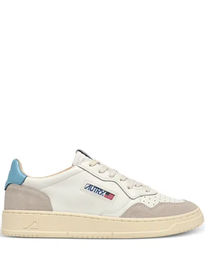 Autry Medalist Low - Leather And Suede Trainers In Neutral