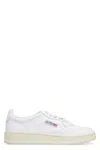 Autry Leather Low-top Sneakers With Perforated Toe Box In White