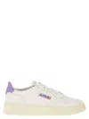 Autry White Leather Light Blue Medalist Sneakers In White