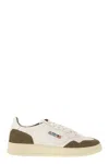 Autry Medalist Low Sneakers In Goatskin And Suede