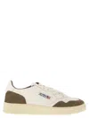 Autry Medalist Low Sneakers In Goatskin And Suede In White
