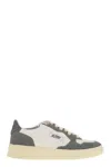 Autry Medalist Low Sneakers With Two Tone Glitter In White