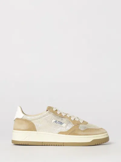 Autry Medalist Low Bicolor Leather Sneakers With Perforated Toe In Multi