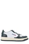 Autry Medalist Sneakers In White And Green Leather