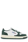 Autry Medalist Frayed-trim Leather Sneakers In Green