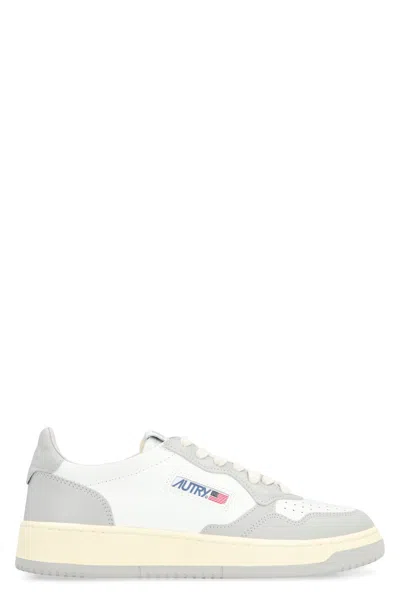 Autry Medalist Low Bicolor Sneakers In Leather In White