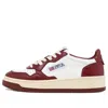 Autry Medalist Low Two-tone Sneakers In Burgundy