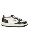 Autry Medalist Low Sneakers In Calf Leather With Perforated Toe In White
