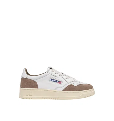 AUTRY AUTRY MEDALIST LOW GOAT SUEDE WHT TOBACCO
