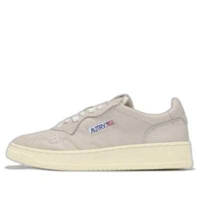 Autry Medalist Low Goatskin Sneakers 'grey' In Gray