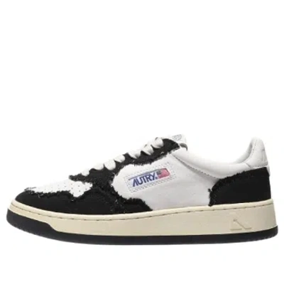 Autry Medalist Low Goatskin 'white Black'