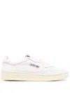 Autry White Leather Sneakers With Perforated Detailing In White