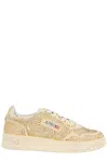 Autry Medalist Low Crystal Sneakers In Gold