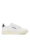Autry Medalist Low Sneakers In White And Navy Blue Leather In White