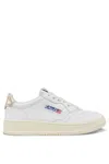 Autry Medalist Low Leat Leat Wht Gold In White