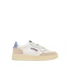 Autry White And Blue Logo Low-top Sneakers In Neutral