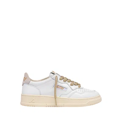 Autry Medalist Low Leat Swoll Wht Wht In White