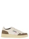 Autry Low Sneaker With Contrast Panels And Perforated Detailing In White