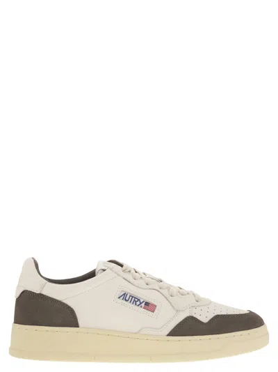 Autry Medalist Low Leather And Suede Sneakers In White