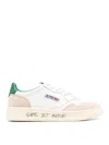 Autry Medalist Low Leather And Suede Sneakers In Green