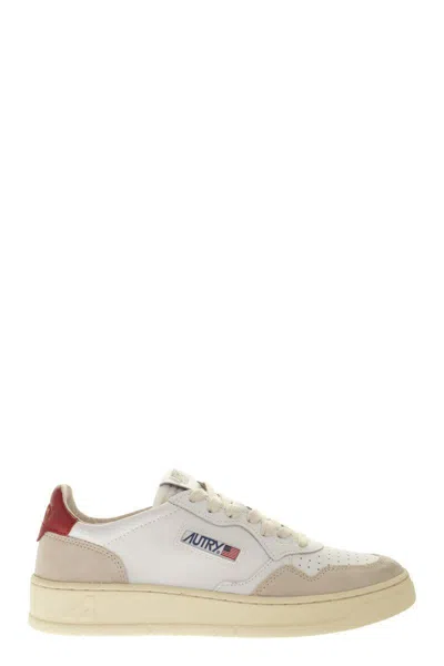 Autry Medalist Low Leather And Suede Sneakers In Multi