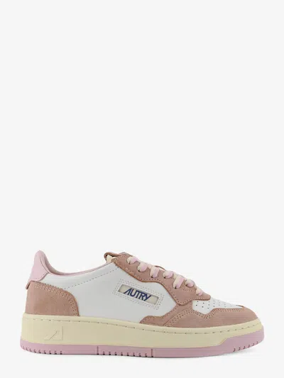 Autry Medalist Low Leather And Suede Sneakers In Multi