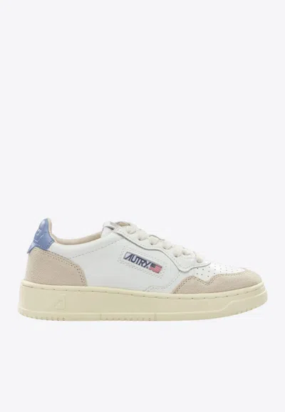 Autry Off-white Medalist Low Perforated Leather Sneakers In Multi