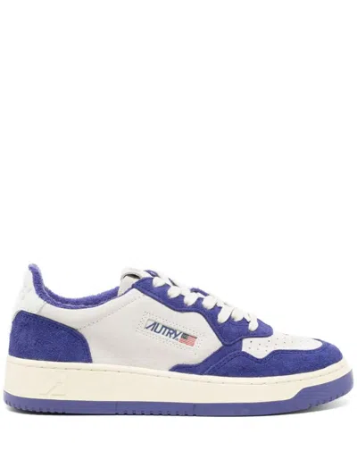 Autry Medalist Low Leather And Suede Sneakers In Purple