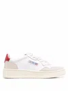 Autry Medalist Low Leather And Suede Sneakers In Red