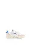 Autry Medalist Low Leather And Suede Sneakers With Lettering In Blue