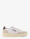 Autry Medalist Low Leather Low-top Sneakers With Suede Inserts In White