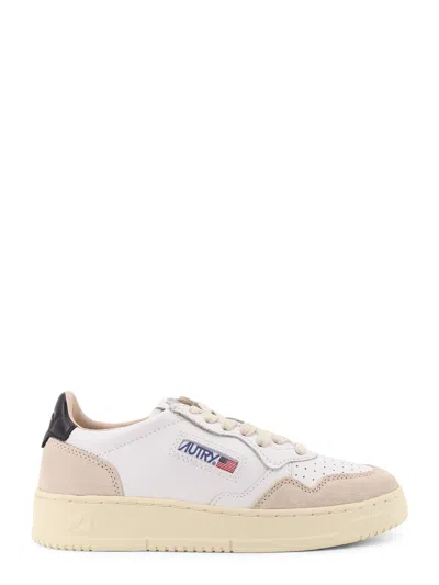 AUTRY MEDALIST LOW LEATHER LOW-TOP SNEAKERS WITH SUEDE INSERTS