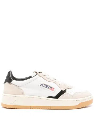 Autry Givenchy Two-tone Denim And Synthetic Leather Spectre Sneakers