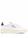 Autry Medalist White Low Top Sneakers With Contrasting Heel Tab In Leather Woman In Multi