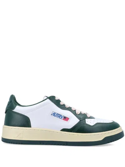 Autry Medalist Low Leather Sneakers In Green
