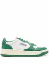 Autry Leather Medalist Low Sneakers In Green