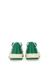 Autry White And Green Two-tone Leather Medalist Low Sneakers In Green