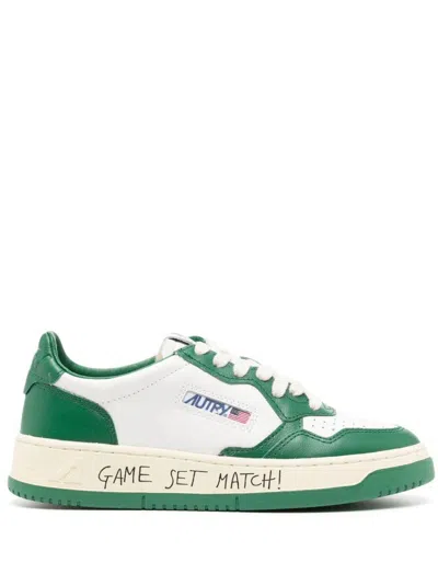 Autry Medalist Low Leather Sneakers In Green