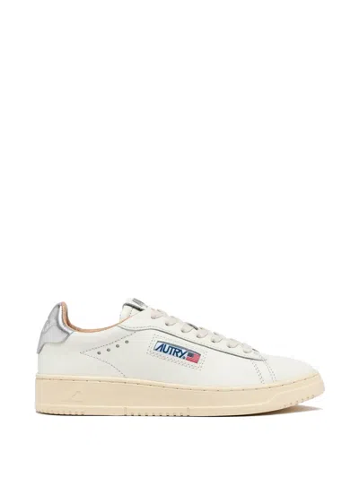 Autry Dallas Low Leat Marsh Msh Silver Sneakers In White