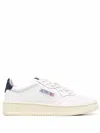 Autry Medalist White Low Top Sneakers With Contrasting Heel Tab In Leather Woman In Multi