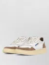 Autry Medalist Low Leather Sneakers Suede Detail In Multi