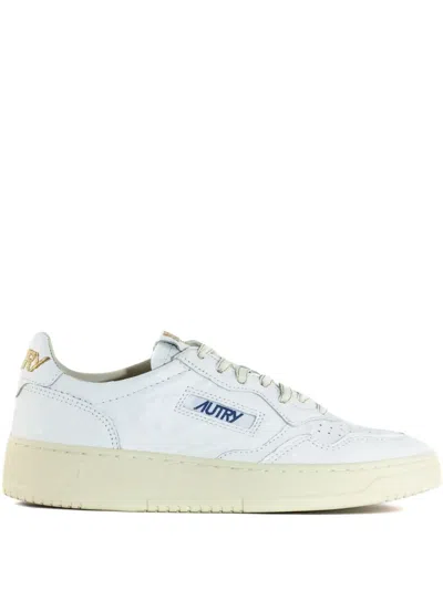 Autry Medalist Low Leather Sneakers In White