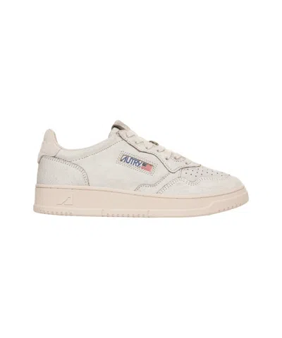 Autry 'medalist Low' Leather Sneakers In Neutral