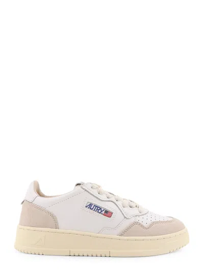Autry Medalist Panelled Leather Sneakers In White