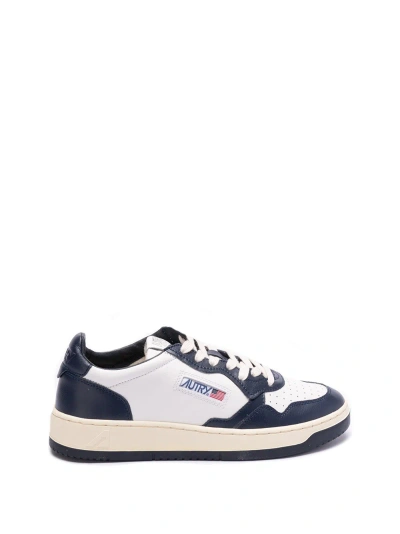 AUTRY `MEDALIST LOW` LEATHER SNEAKERS
