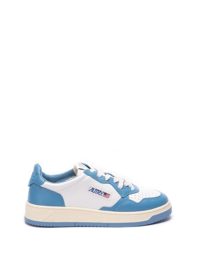 Autry `medalist Low` Leather Trainers In Blue