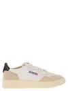 Autry Openwork Toe White Sneakers In White/black