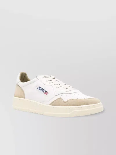 Autry Medalist Low Leather Suede Sneakers In White