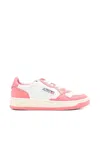 Autry Medalist Low Low-top Sneakers With Smooth In Pink